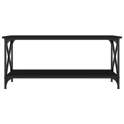 Sofabord 100x45x45 cm konstrueret træ og jern sort