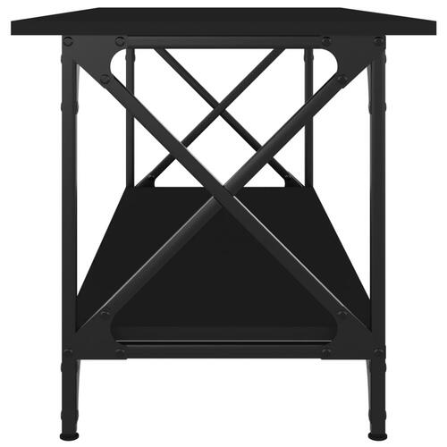 Sofabord 100x45x45 cm konstrueret træ og jern sort