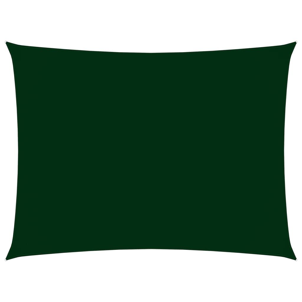 Solsejl 2x4 m rektangulær oxfordstof mørkegrøn billede