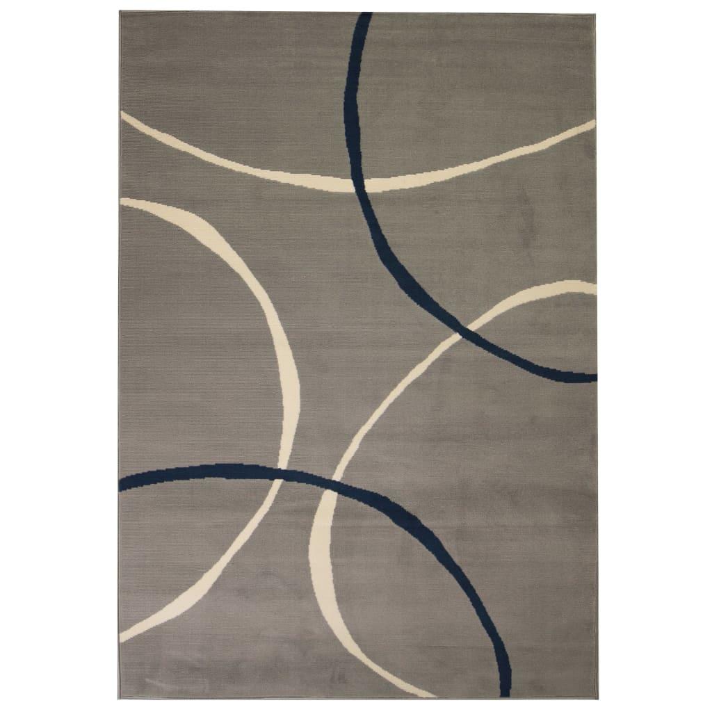 Moderne tæppe cirkeldesign 160 x 230 cm grå