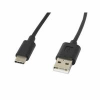 USB A til USB C-kabel Lanberg CA-USBO-10CC-0018-BK Sort 1,8 m