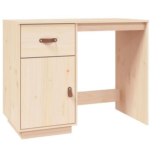 Skrivebord 95x50x75 cm massivt fyrretræ