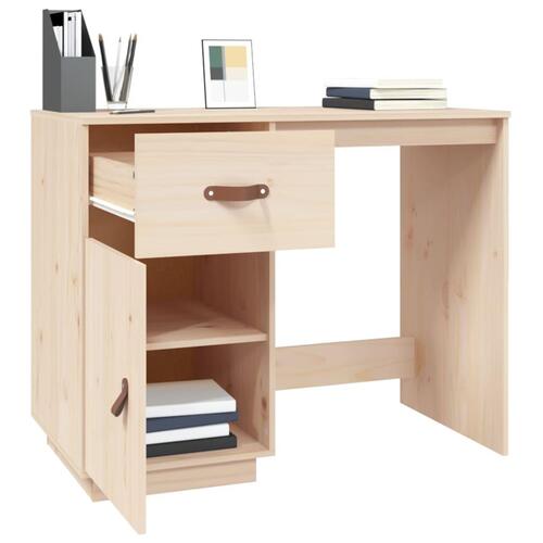 Skrivebord 95x50x75 cm massivt fyrretræ