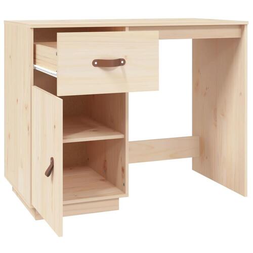 Skrivebord 95x50x75 cm massivt fyrretræ