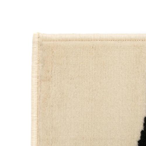 Moderne tæppe zebradesign 80 x 150 cm beige/sort