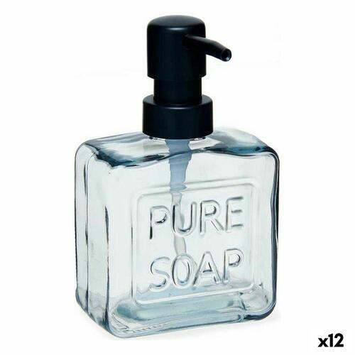 Sæbedispenser Pure Soap 250 ml Krystal Sort Plastik (12 enheder)