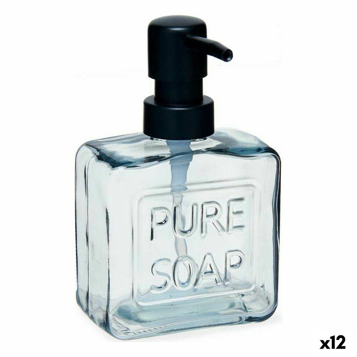 Sæbedispenser Pure Soap 250 ml Krystal Sort Plastik (12 enheder)