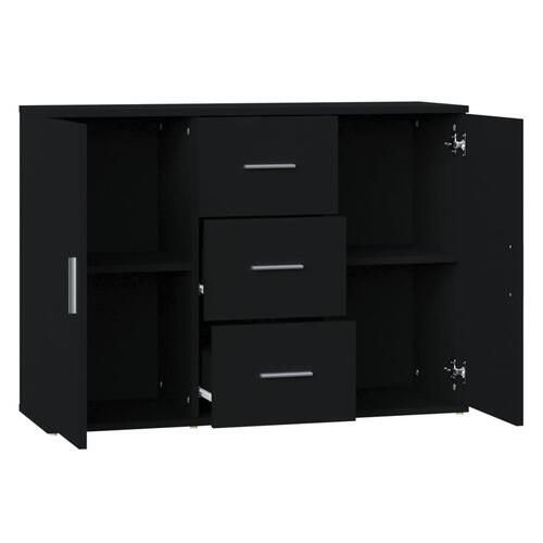 Skænk 91x29,5x65 cm konstrueret træ sort