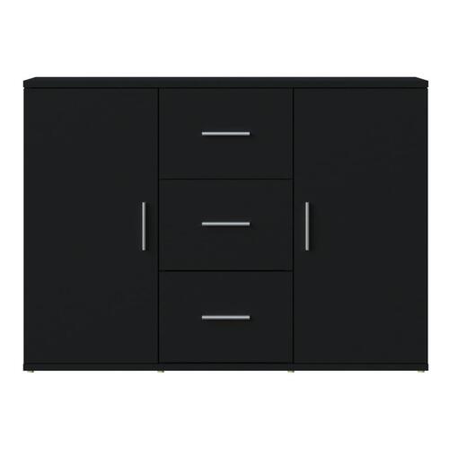 Skænk 91x29,5x65 cm konstrueret træ sort