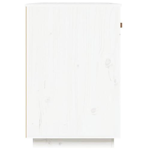 Skrivebord 95x50x75 cm massivt fyrretræ hvid