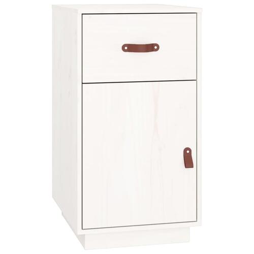 Skrivebordsskab 40x50x75 cm massivt fyrretræ hvid