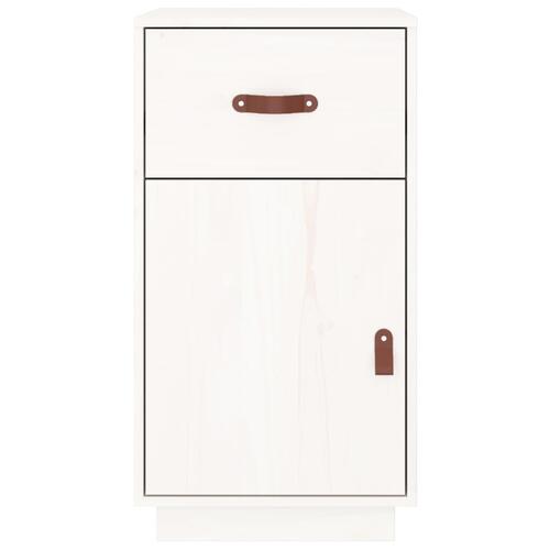 Skrivebordsskab 40x50x75 cm massivt fyrretræ hvid