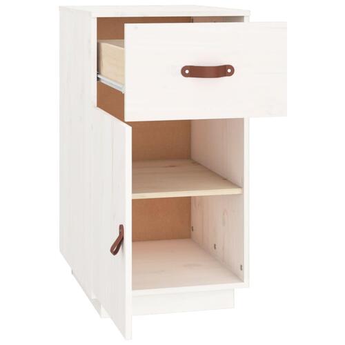 Skrivebordsskab 40x50x75 cm massivt fyrretræ hvid