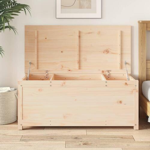Opbevaringskasse 110x50x45,5 cm massivt fyrretræ