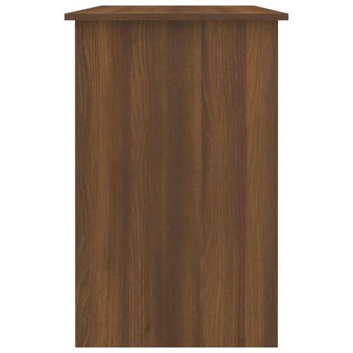 Skrivebord 100x50x76 cm konstrueret træ brun egetræsfarve