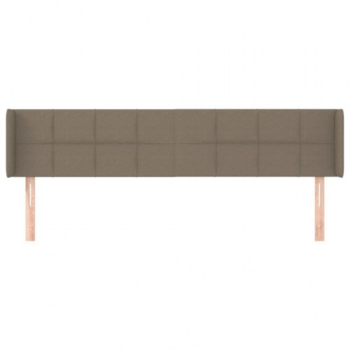 Sengegavl med kanter 183 x 16 x 78/88 cm - gråbrun