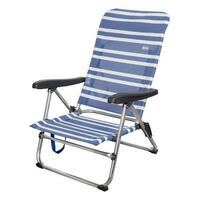 Strandstol Colorbaby 62601 Blå/hvid Aluminium 61 x 50 x 85 cm Hvid Marineblå (61 x 50 x 85 cm)