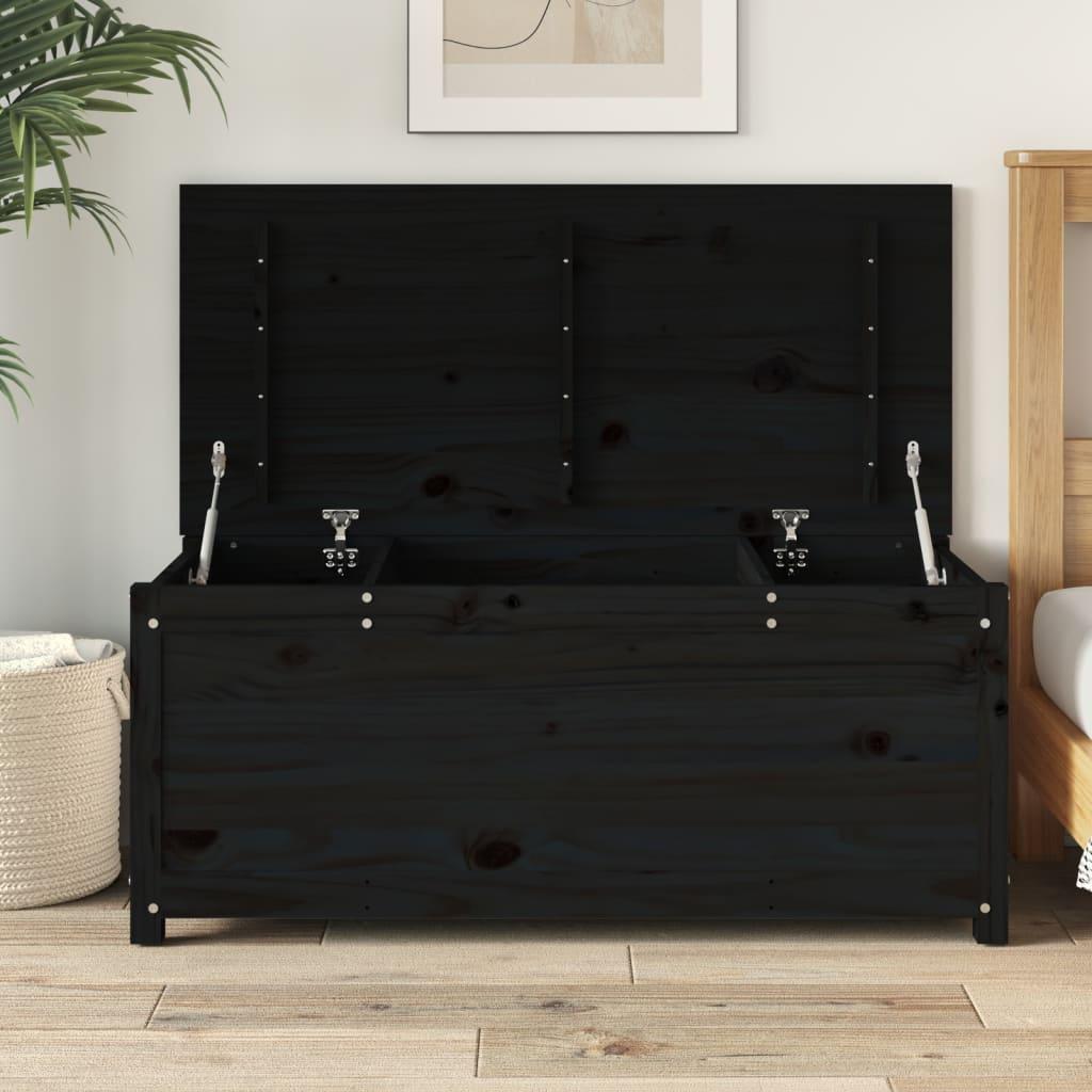 Opbevaringskasse 110x50x45,5 cm massivt fyrretræ grå