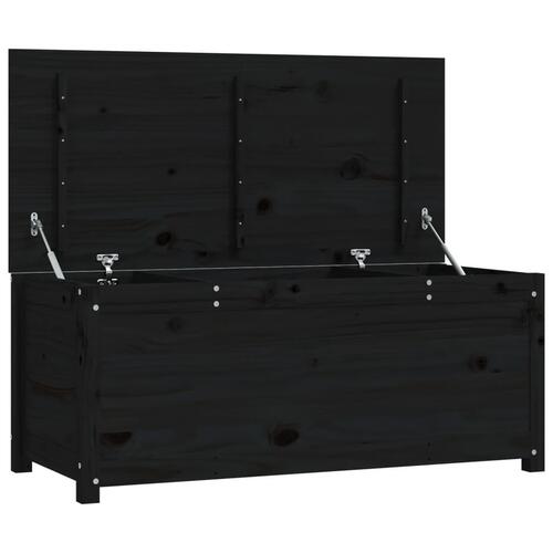 Opbevaringskasse 110x50x45,5 cm massivt fyrretræ grå