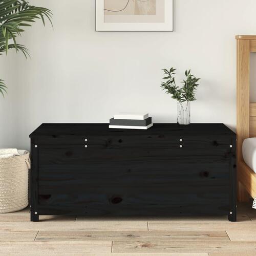 Opbevaringskasse 110x50x45,5 cm massivt fyrretræ grå