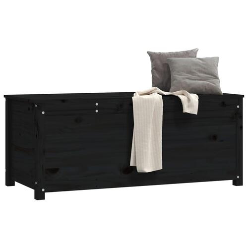 Opbevaringskasse 110x50x45,5 cm massivt fyrretræ grå
