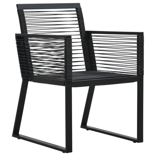 Havestole 4 stk. rattan sort