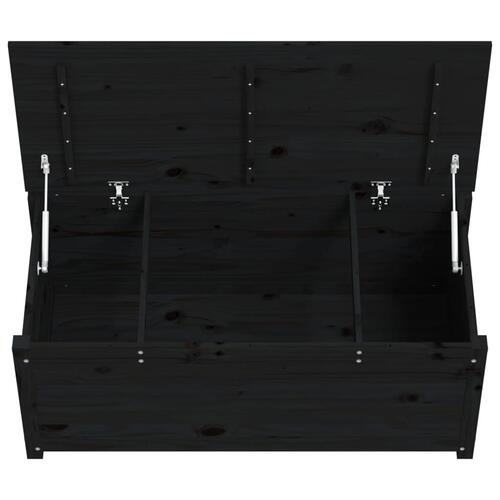 Opbevaringskasse 110x50x45,5 cm massivt fyrretræ grå