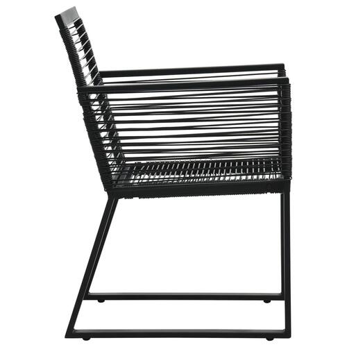 Havestole 4 stk. rattan sort