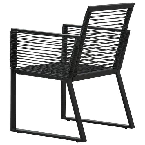 Havestole 4 stk. rattan sort