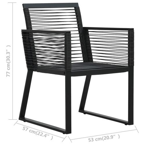 Havestole 4 stk. rattan sort