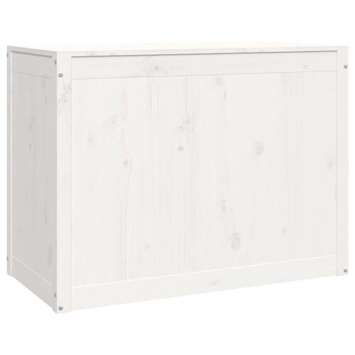 Vasketøjskurv 88,5x44x66 cm massivt fyrretræ hvid
