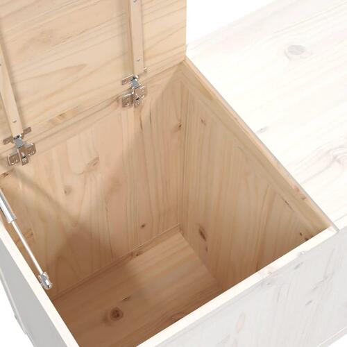 Vasketøjskurv 88,5x44x66 cm massivt fyrretræ hvid