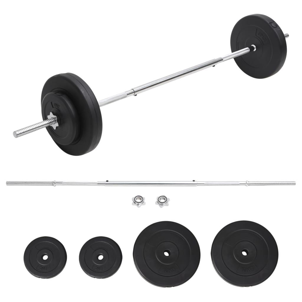 Vægtstangssæt med skiver 30 kg