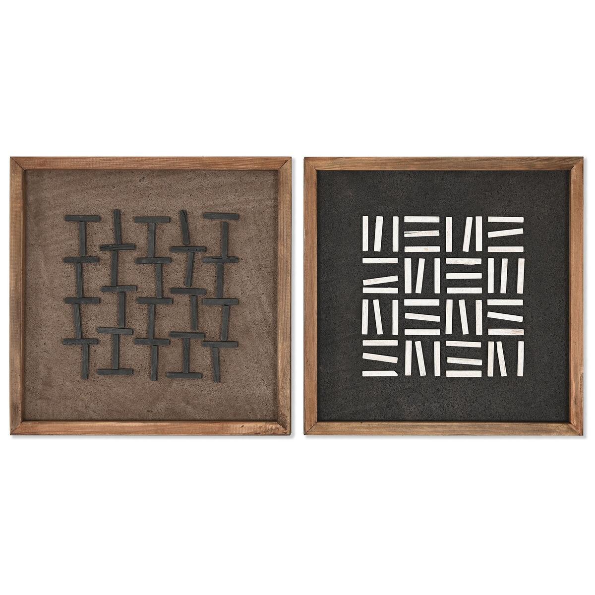 Vægkunst i fyrretræ - genbrugstræ, moderne sæt