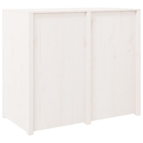 Udendørs køkkenskab 106x55x92 cm massivt fyrretræ hvid