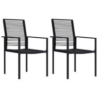 Havestole 2 stk. PVC-rattan sort