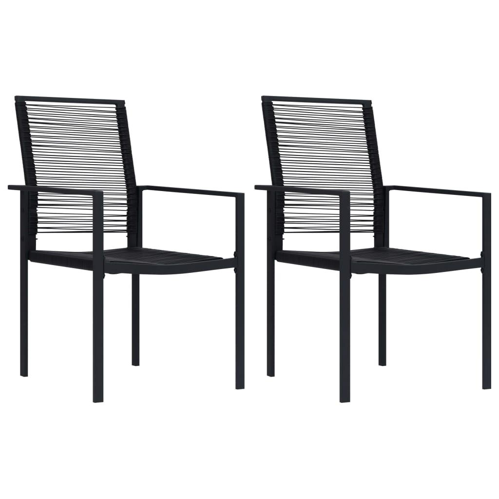 Havestole 2 stk. PVC-rattan sort