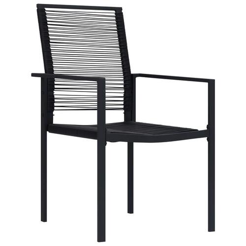 Havestole 2 stk. PVC-rattan sort