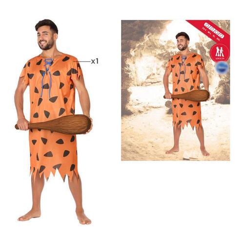 Kostume til voksne Huleboer kvinde Orange (2 Dele) XL