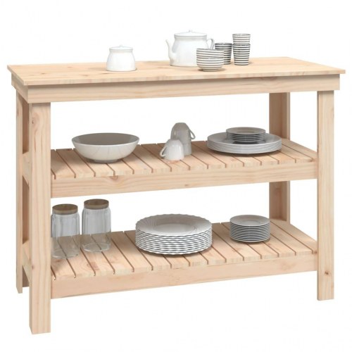 Arbejdsbord 110,5x50x80 cm massivt fyrretræ
