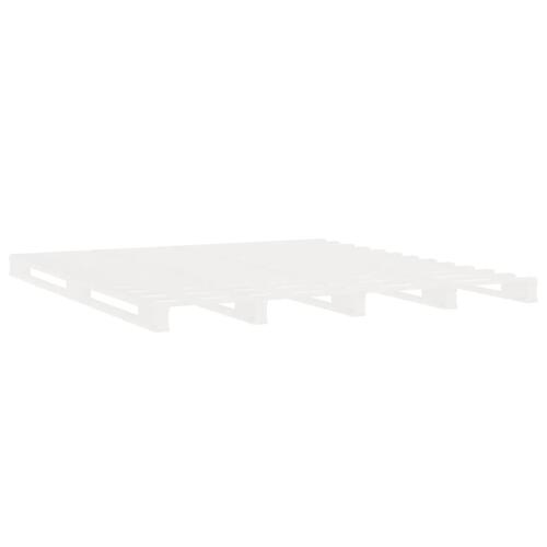 Sengeramme uden madras 140x200 cm massivt fyrretræ hvid