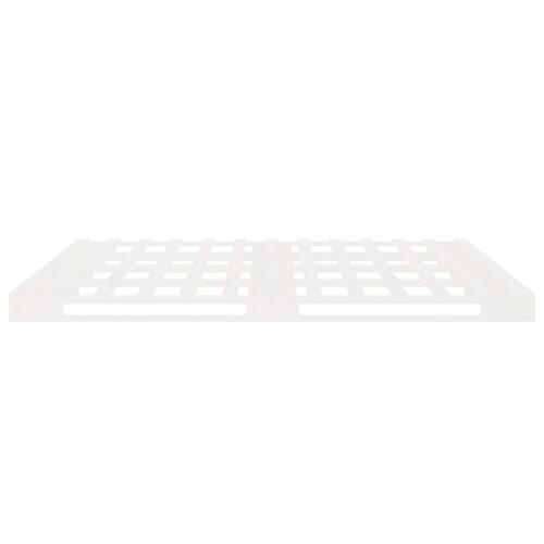 Sengeramme uden madras 140x200 cm massivt fyrretræ hvid