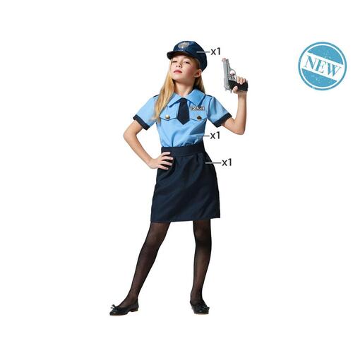 Kostume til børn Politi 5-6 år (OUTLET A+)