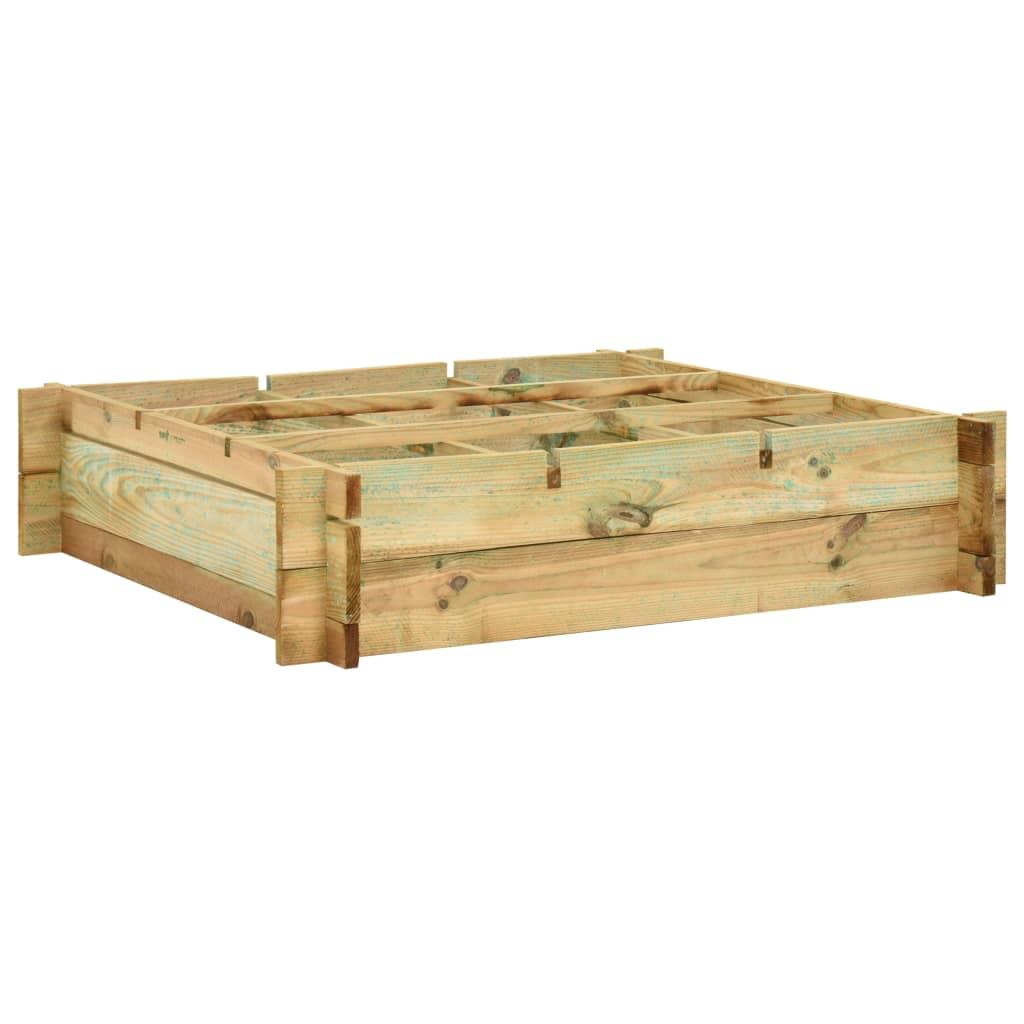 Plantekasse træ imprægneret 90 x 90 x 20 cm