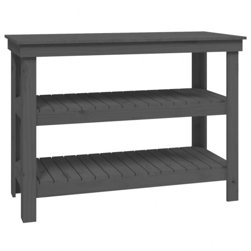 Arbejdsbord 110,5x50x80 cm massivt fyrretræ grå