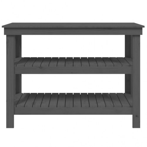Arbejdsbord 110,5x50x80 cm massivt fyrretræ grå