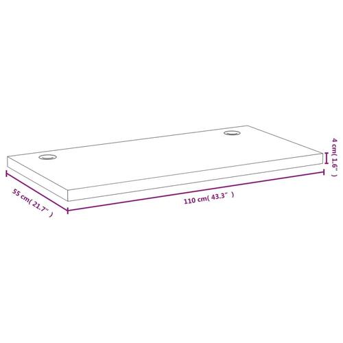 Bordplade til skrivebord 110x55x4 cm bambus
