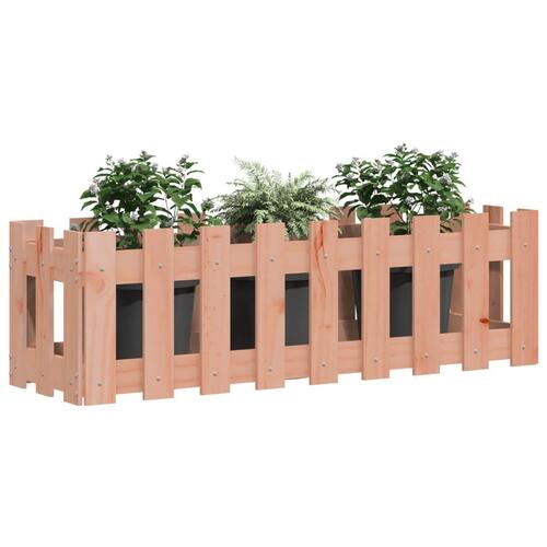 Højbed med stakitdesign 100x30x30 cm massivt douglasgran