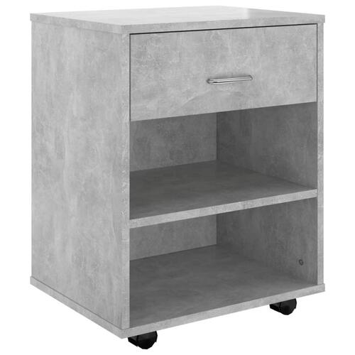 Rulleskab 46x36x59 cm konstrueret træ betongrå
