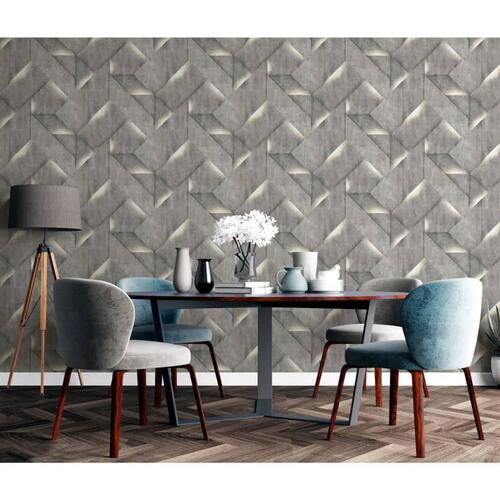 DUTCH WALLCOVERINGS tapet Onyx mørkegrå